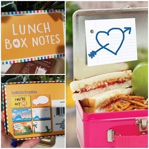 ADORABLE BOX OF LUNCH BOX NOTES